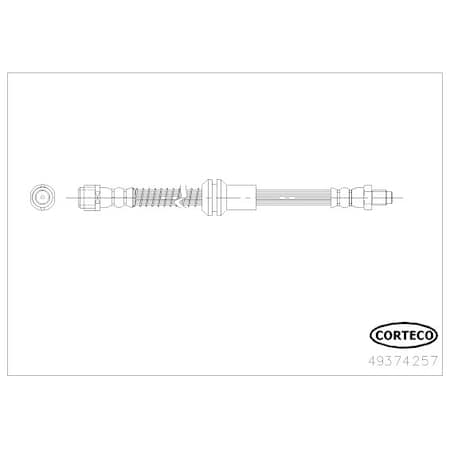 Corteco Brake Hose, 49374257 49374257